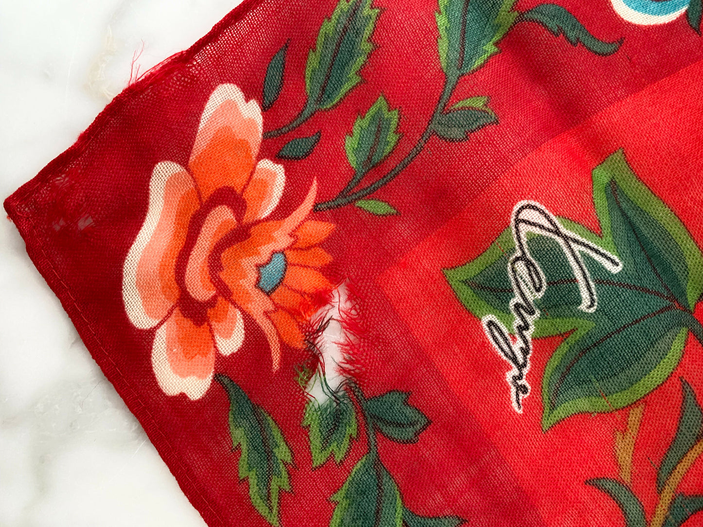 Vintage Multicoloured Floral Scarf