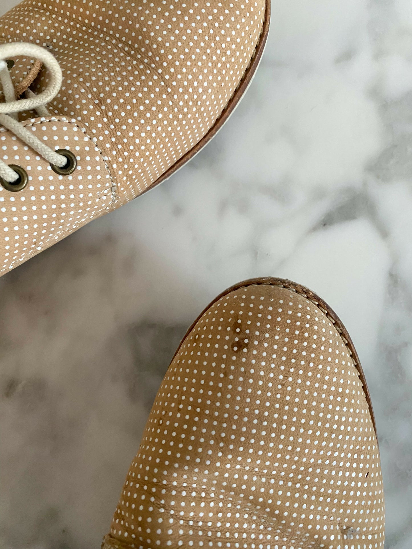 Women's Rollie 'Derby' Size 40 Beige Leather Shoes