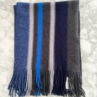BNWT Gazman Striped Wool-Blend Scarf