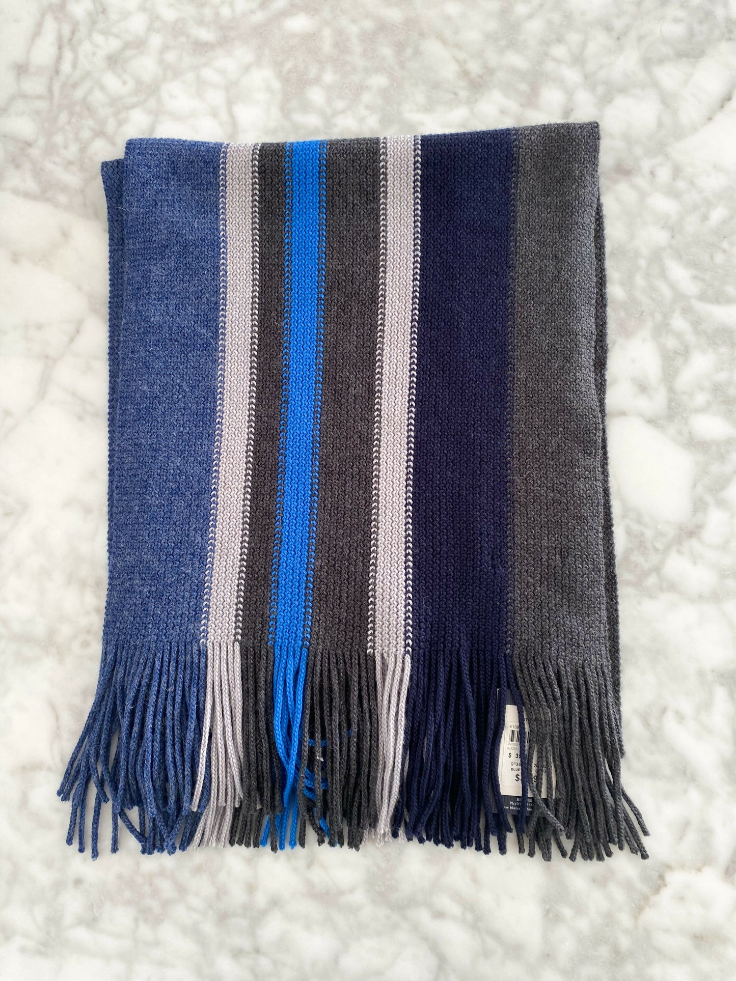BNWT Gazman Striped Wool-Blend Scarf