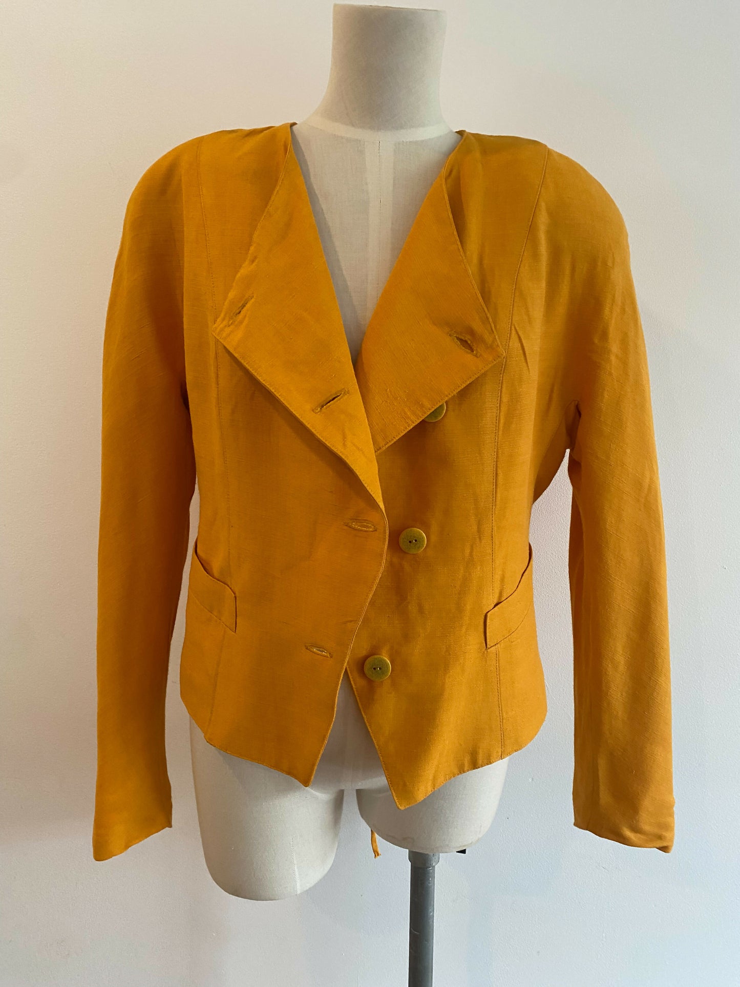 Women's Vintage Size 8 Jacques Vert Mustard Blazer