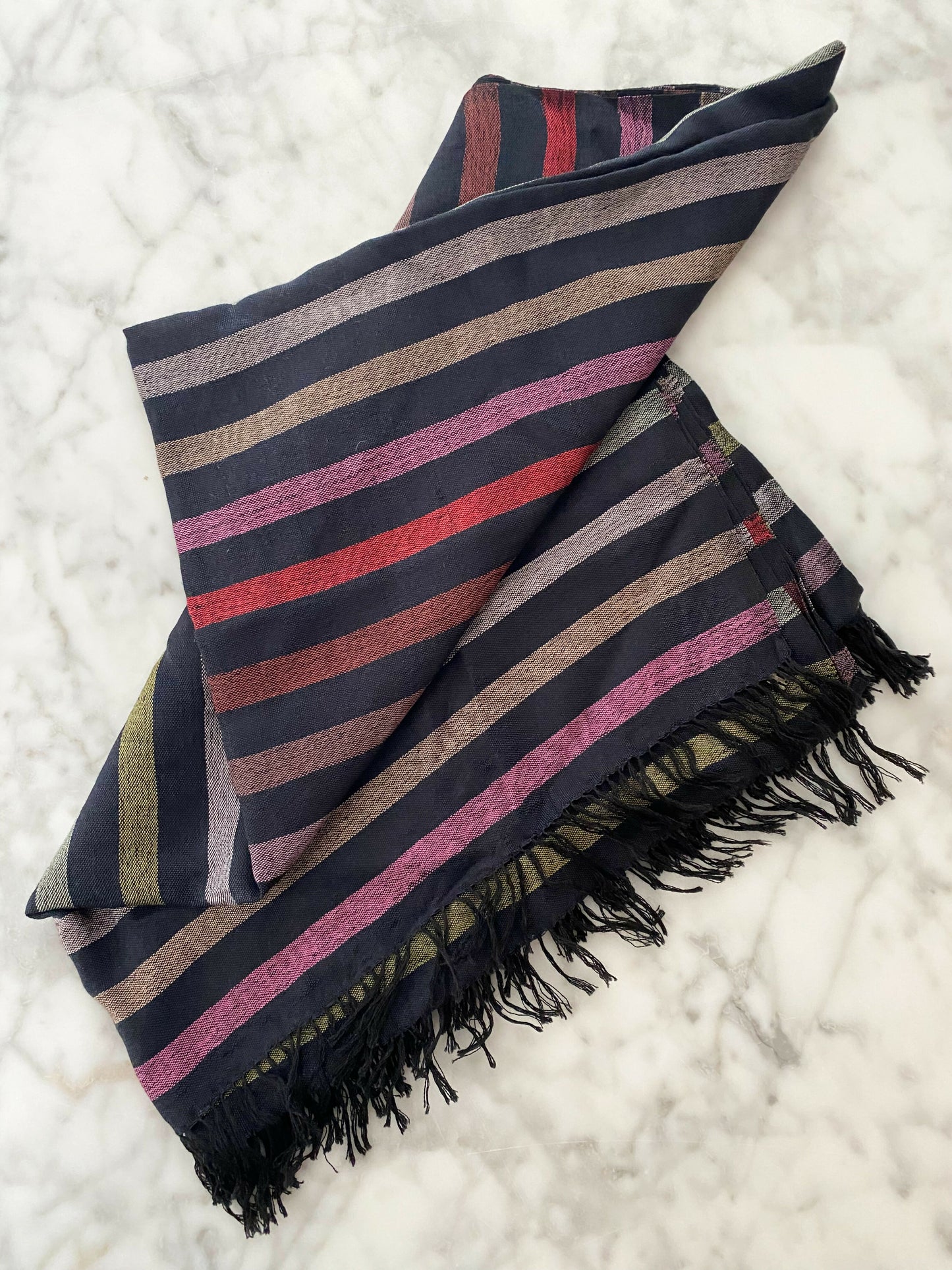 Sonia Rykiel Multicolour Striped Silk-Blend Scarf