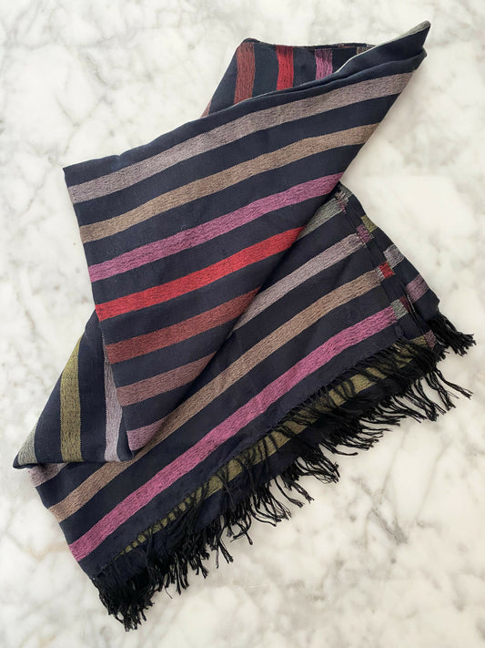 Sonia Rykiel Multicolour Striped Silk-Blend Scarf