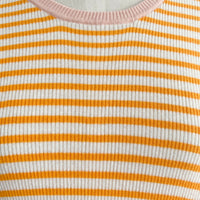 The Upside Size XS Striped Orange Norfolk Lyla Knit T-Shirt