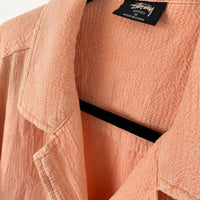 Unisex Stussy Size 10 Orange Cotton Waffel Shirt