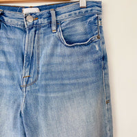 FRAME Le Hollywood Size 9 Distressed Straight-Leg Jeans