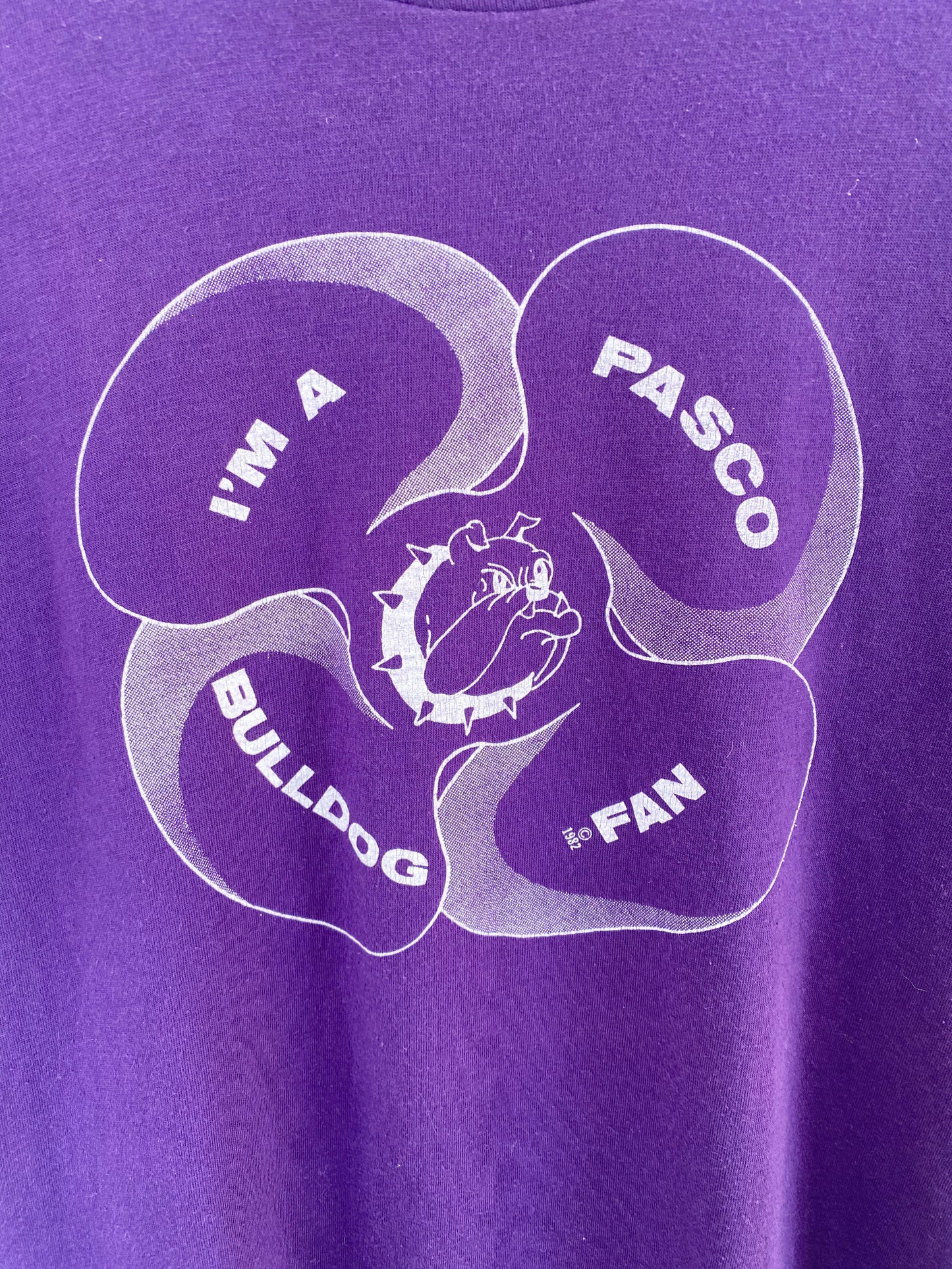 Men's Size XL Vintage I'm A Pasco Bulldog Fan Cotton-Blend T-Shirt