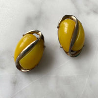 Gold-Tone and Resin Clip-On Earrings