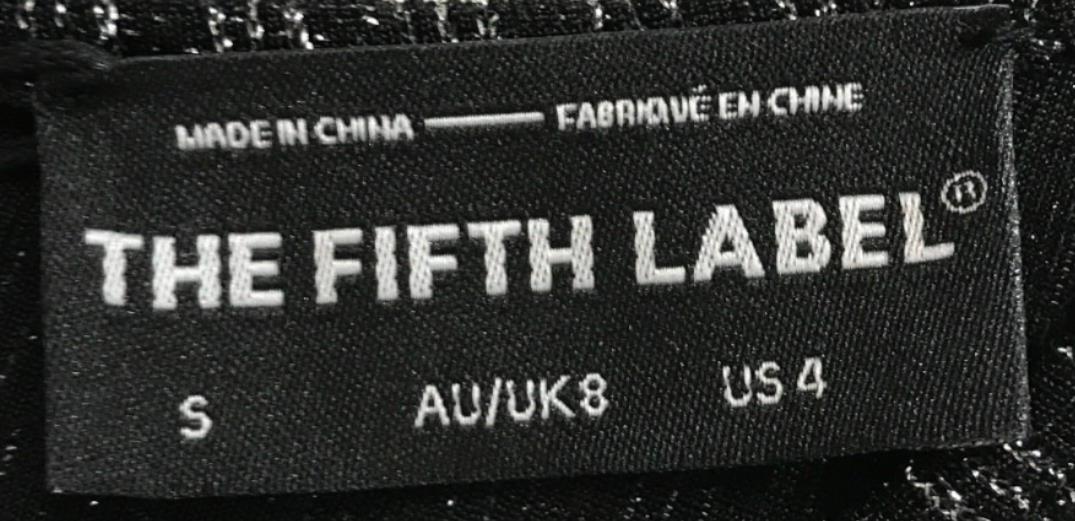 fifth-label-black-grey-sparkly-dynasty-ls-tie-dress-ladies-size-8-s-new-dn