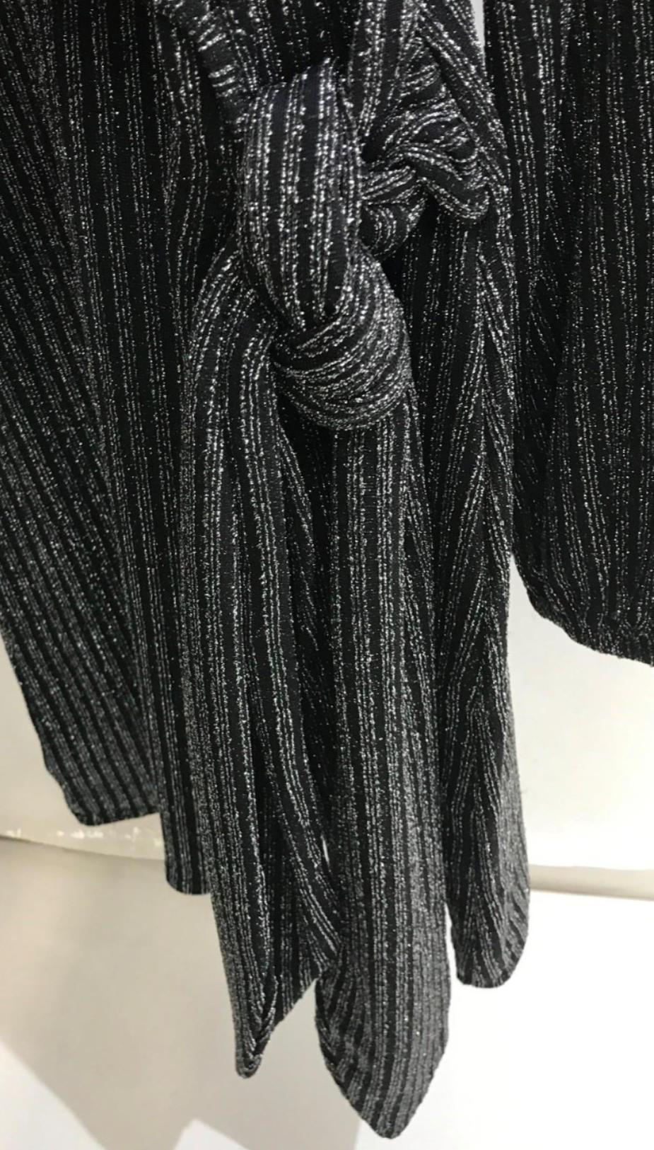 fifth-label-black-grey-sparkly-dynasty-ls-tie-dress-ladies-size-8-s-new-dn