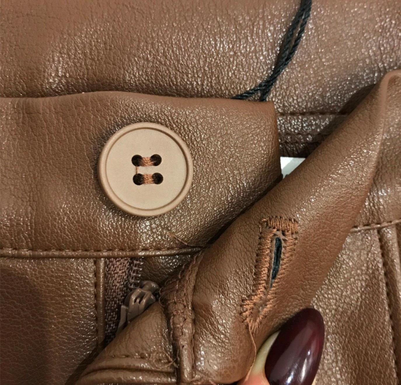 sndys-lennox-leather-look-high-waisted-pants-chocolate-ladies-size-m-new-jy