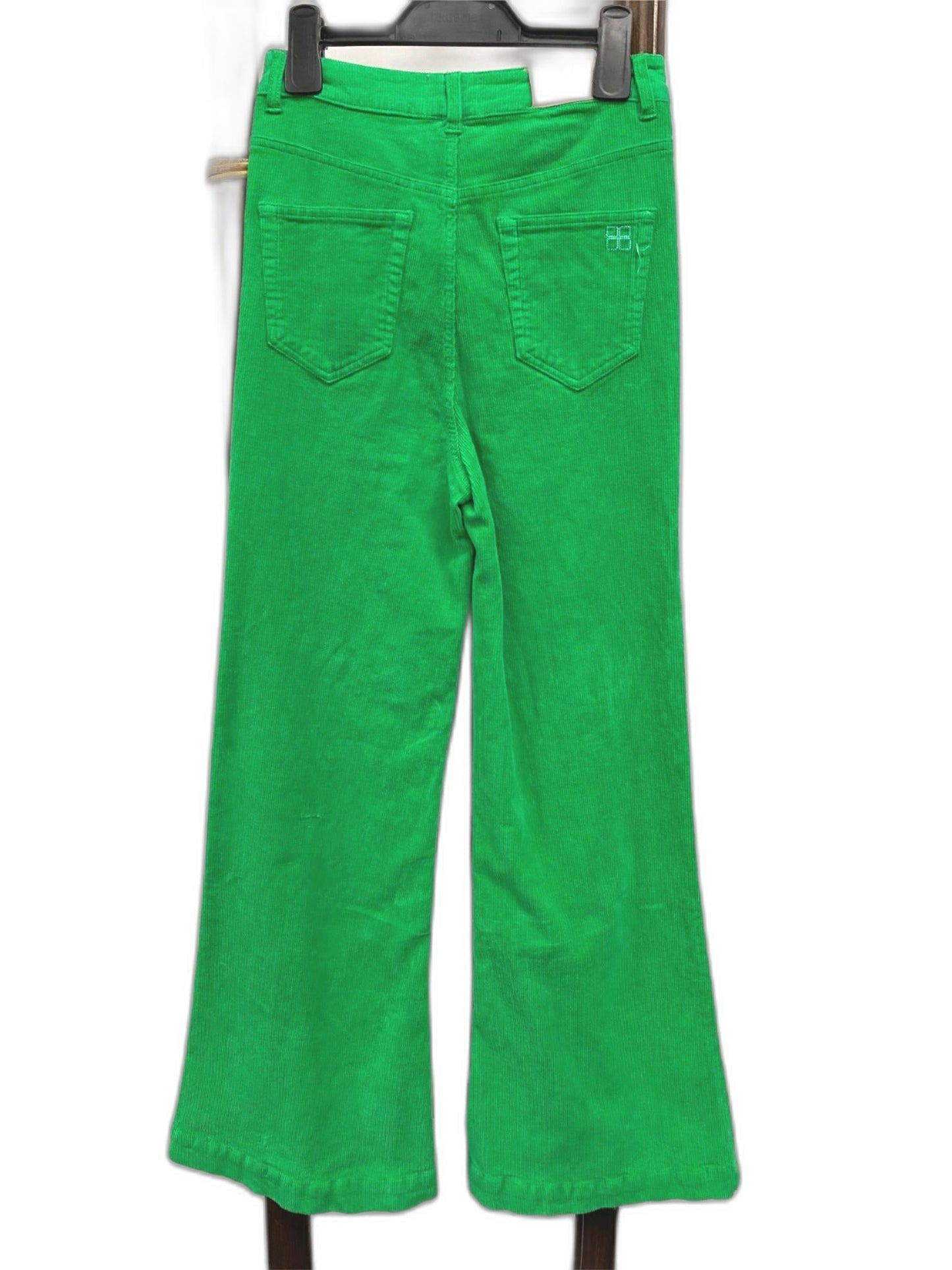 Insight Denim Farrah Cord Flared Green Jeans Ladies Size 26 NEW