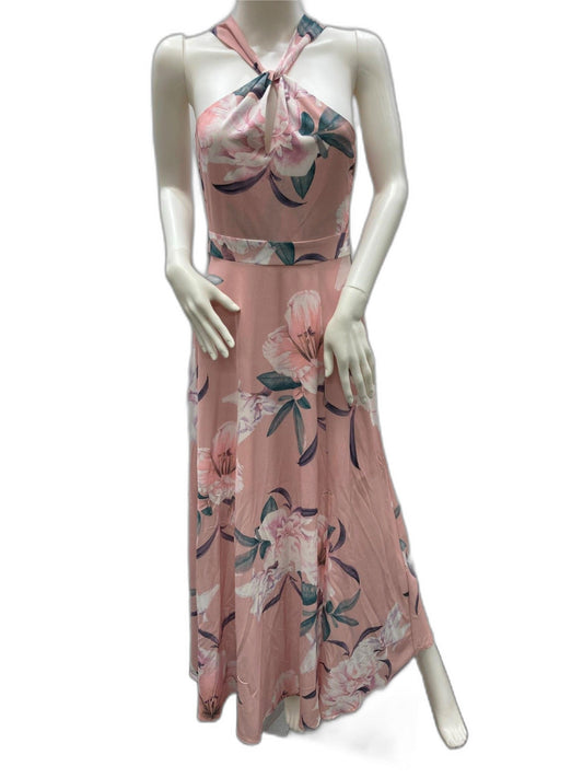 style-state-floral-maxi-halterneck-dress-blush-pink-ladies-sz-8-new