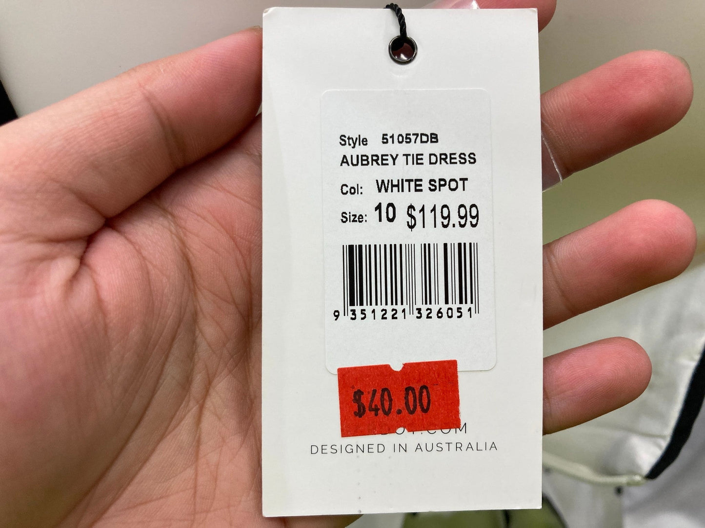 bardot-aubrey-tie-string-dress-white-polka-dot-ladies-sz-10-new