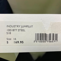 sheike-industry-puff-sleeves-jumpsuit-black-ladies-sz-16-new