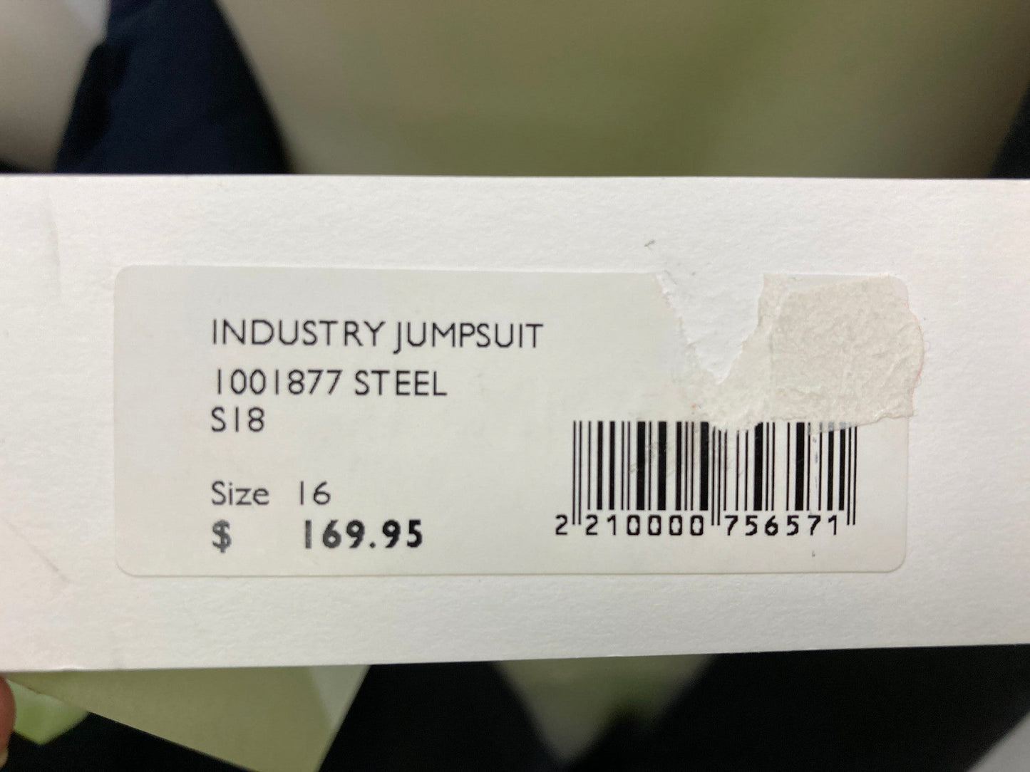 sheike-industry-puff-sleeves-jumpsuit-black-ladies-sz-16-new