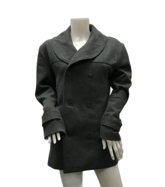 Dangerfield Grey Wool Acrylic Winter Overcoat Ladies Size S