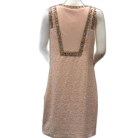 k-design-light-pink-patterned-bead-rhinestone-mini-dress-ladies-sz-l-new