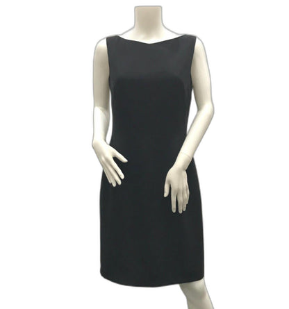 stitches-petites-black-high-neck-mini-dress-polyester-ladies-size-12-new