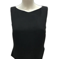 stitches-petites-black-high-neck-mini-dress-polyester-ladies-size-12-new