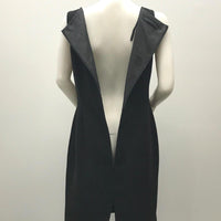 stitches-petites-black-high-neck-mini-dress-polyester-ladies-size-12-new