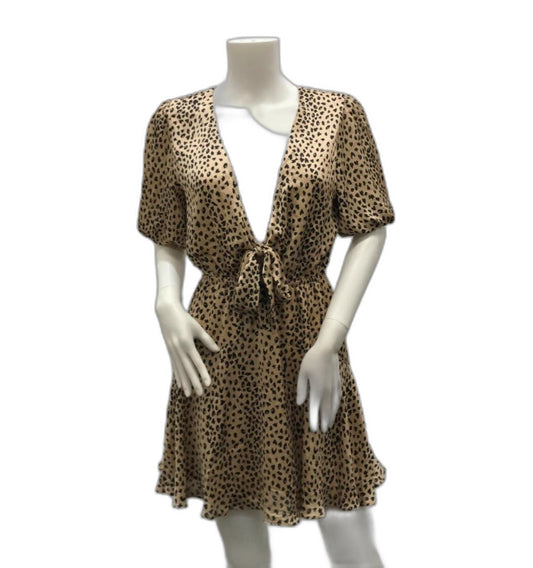 Sweet Pot Cheetah Print Short Sleeve Mini Dress Ladies Size 6 NEW