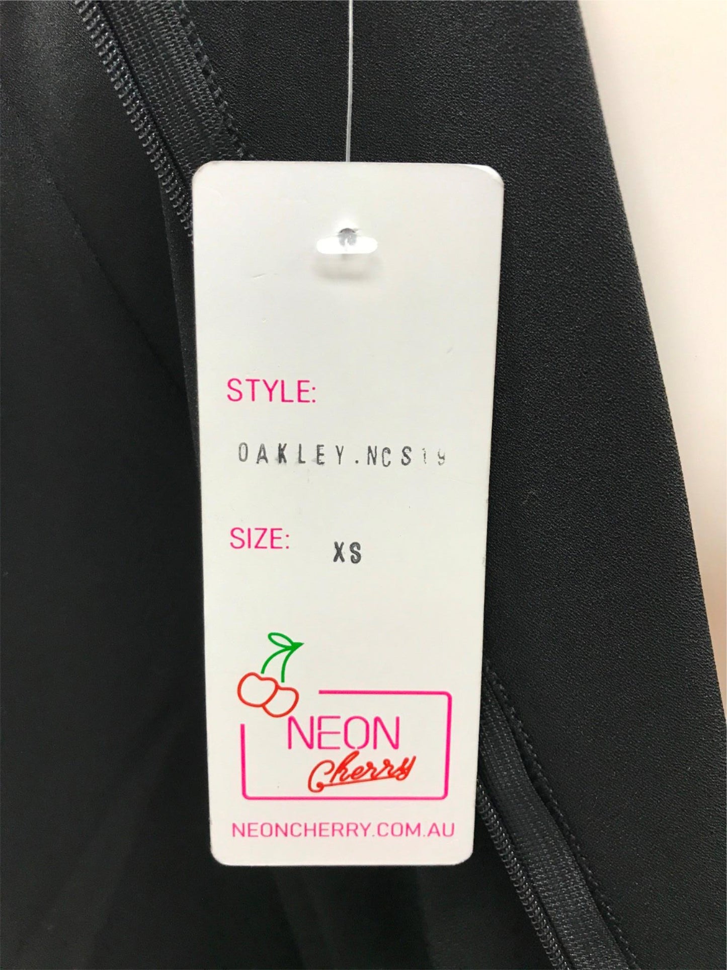 neon-cherry-australian-made-black-zip-back-midi-dress-ladies-size-xs-new