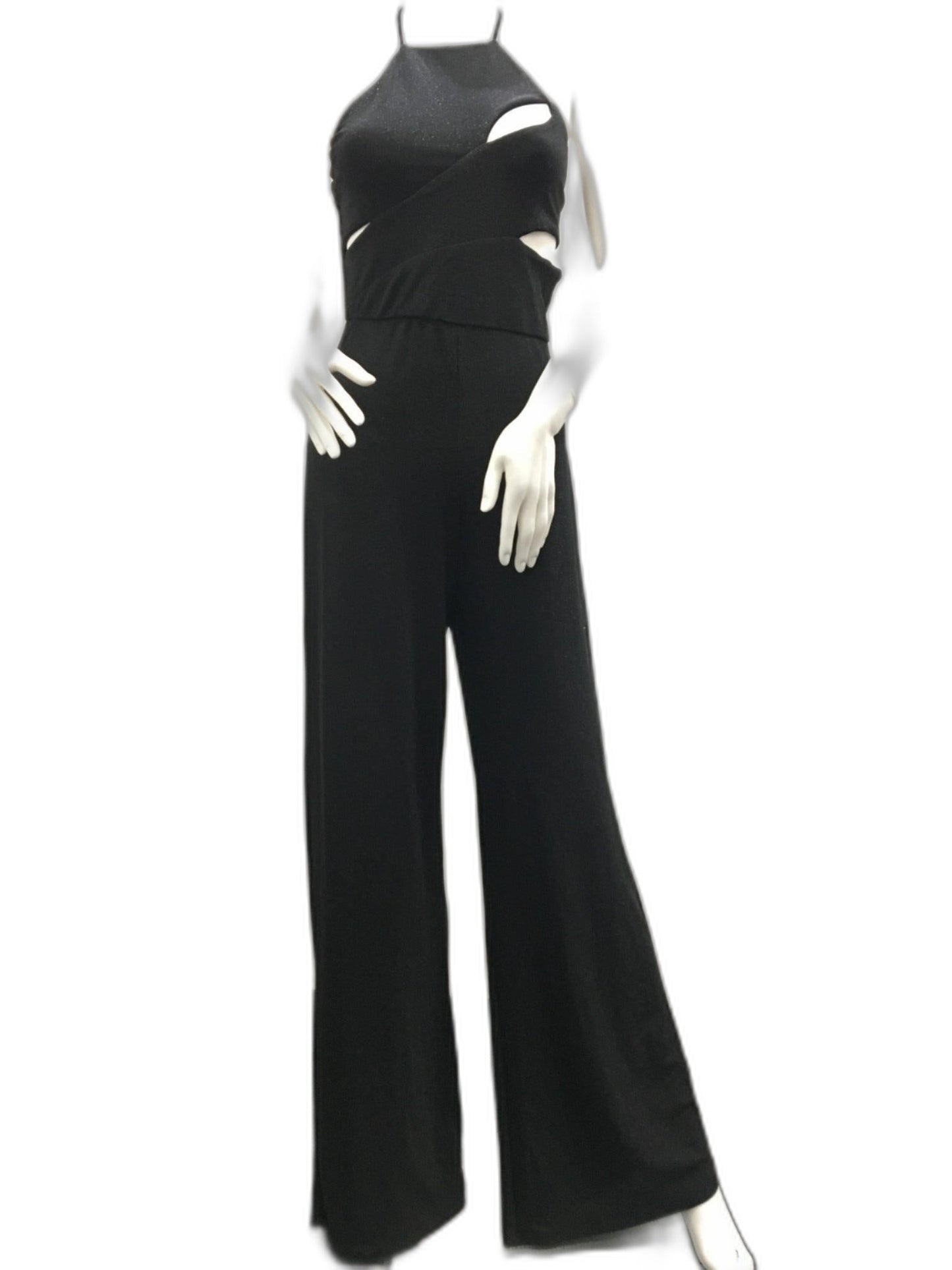 Runaway Danica Stretch Halterneck Jumpsuit Black Ladies Sz 12 NEW