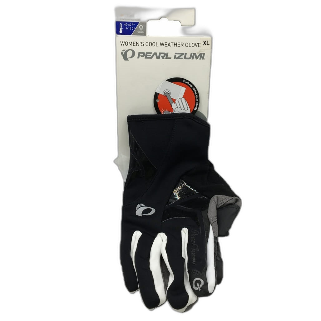 Brand NEW Pearl Izumi Cool Weather Full Finger Cycling Gloves Women'S Sz Xl B/W