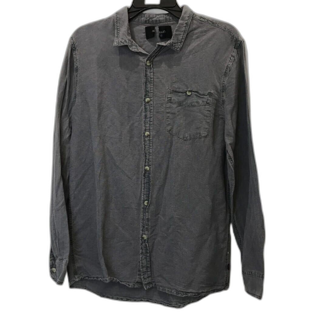 rollas-acid-wash-long-sleeve-grey-denim-shirt-womens-size-medium-de-brand-new-4b