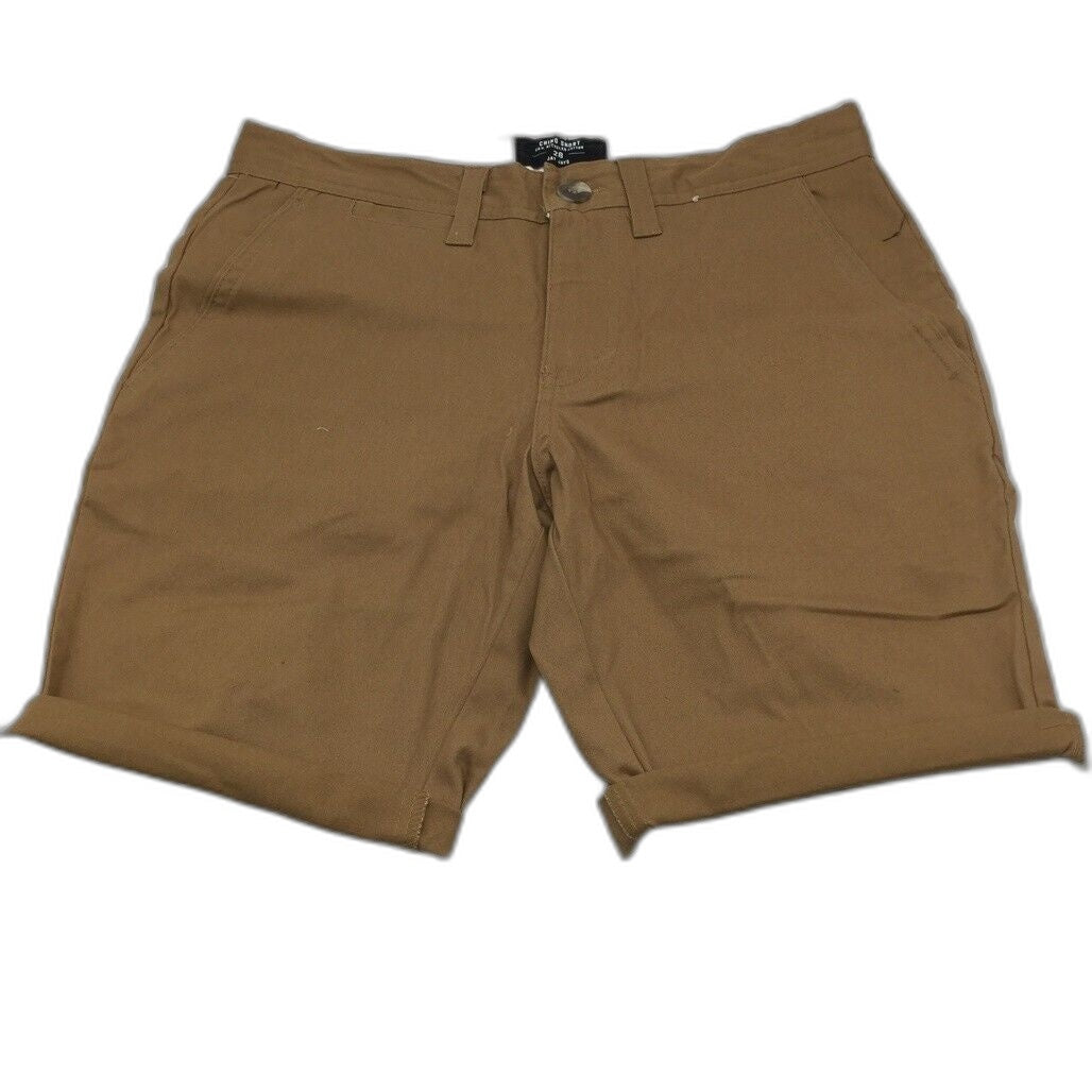 jay-jays-chino-cotton-blend-fold-up-cuff-stretch-shorts-brown-mens-size-28-new-s3
