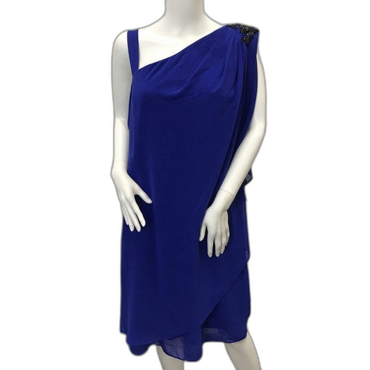 Brand NEW Grace Hill Shift Indigo Long Toga Style Dress Women'S Size 18