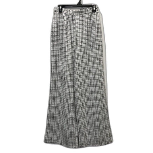 Brand NEW Showpo. Icie Sparkly Tweed Wide Leg Pants White/Black Women'S Size 10