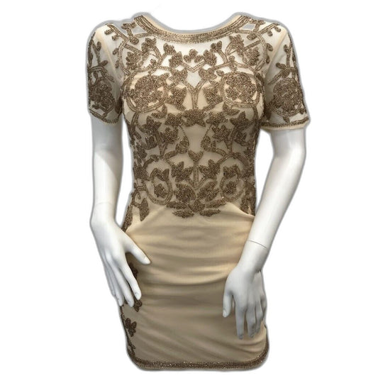 brand-new-asos-crystal-beaded-mini-dress-short-sleeve-nude-size-4