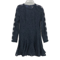 Forever New Josie Geo Lace Navy Lined Mini Dress Ladies Size AU 10 NEW