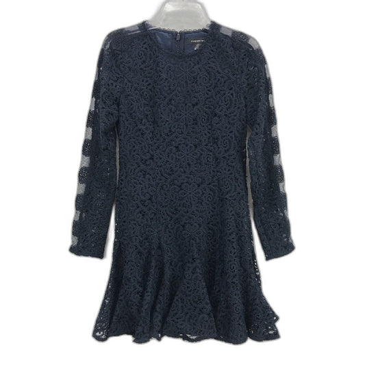 Forever New Josie Geo Lace Navy Lined Mini Dress Ladies Size AU 10 NEW