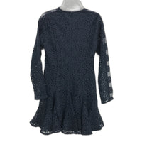 Forever New Josie Geo Lace Navy Lined Mini Dress Ladies Size AU 10 NEW