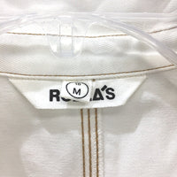 Rollas White Denim Button Up Short Sleeve Romper Playsuit Ladies Size M NEW