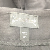 Neon Hart Black Double Button Waist Mid Rise Straight Pants Ladies Size XS NEW