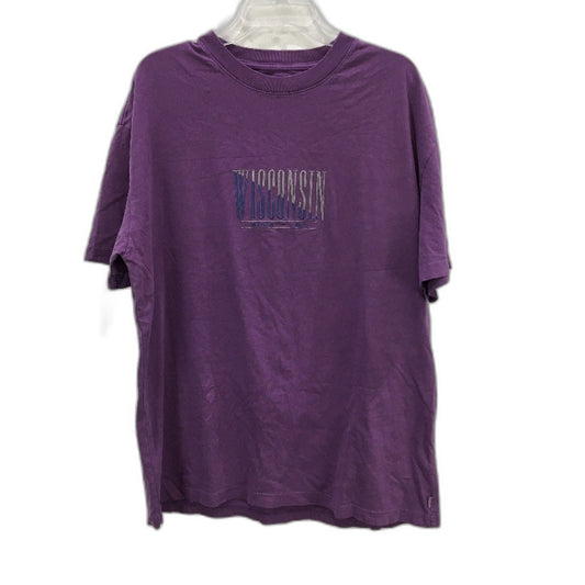 Spencer Project Purple Fade 100% Cotton Wisconsin Logo T-Shirt Mens Size XL NEW
