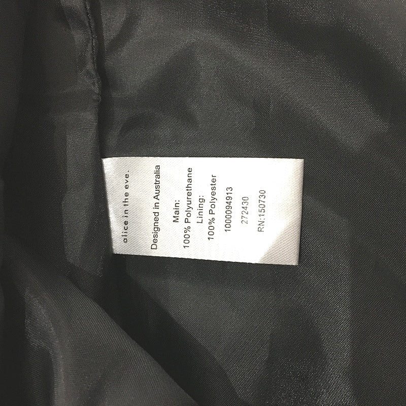 Alice In The Eve Black Sleeveless Strappy Back Faux Leather Mini Dress Sz S NEW