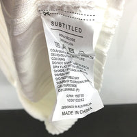 Subtitled White Sophie Long Sleeve Rib Knit Stretch Dress Ladies Size M NEW