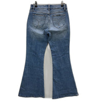 Rollas Organic Cotton Sailor Low Rise Flare Blue Denim Jeans Ladies Size 8 NEW