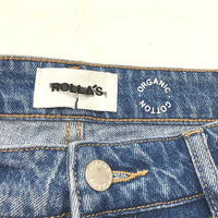 Rollas Organic Cotton Sailor Low Rise Flare Blue Denim Jeans Ladies Size 8 NEW