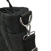 Target Small Black Quilted Puffer Style Mini Tote Hand Bag With Strap NEW