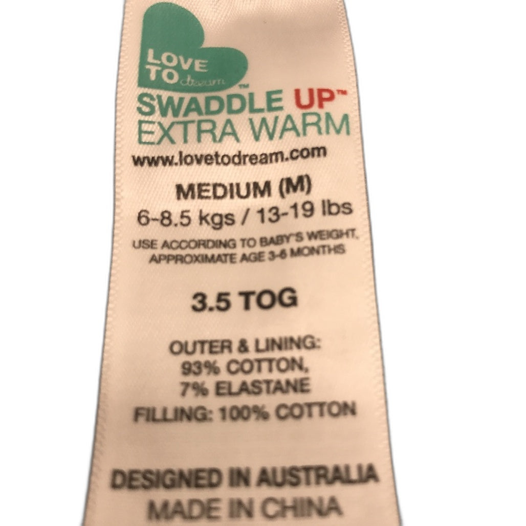 Love To Dream SwaddleUp Extra Warm Baby Swaddle Grey Star Unisex Size Medium NEW