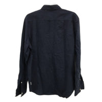 Arvust Grover Long Sleeve Button Up Relaxed Fit Navy Shirt Mens Size Large NEW