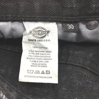 Dickies Relaxed Straight Fit Rinsed Black 5 Pocket Denim Jeans Mens Size 30 NEW