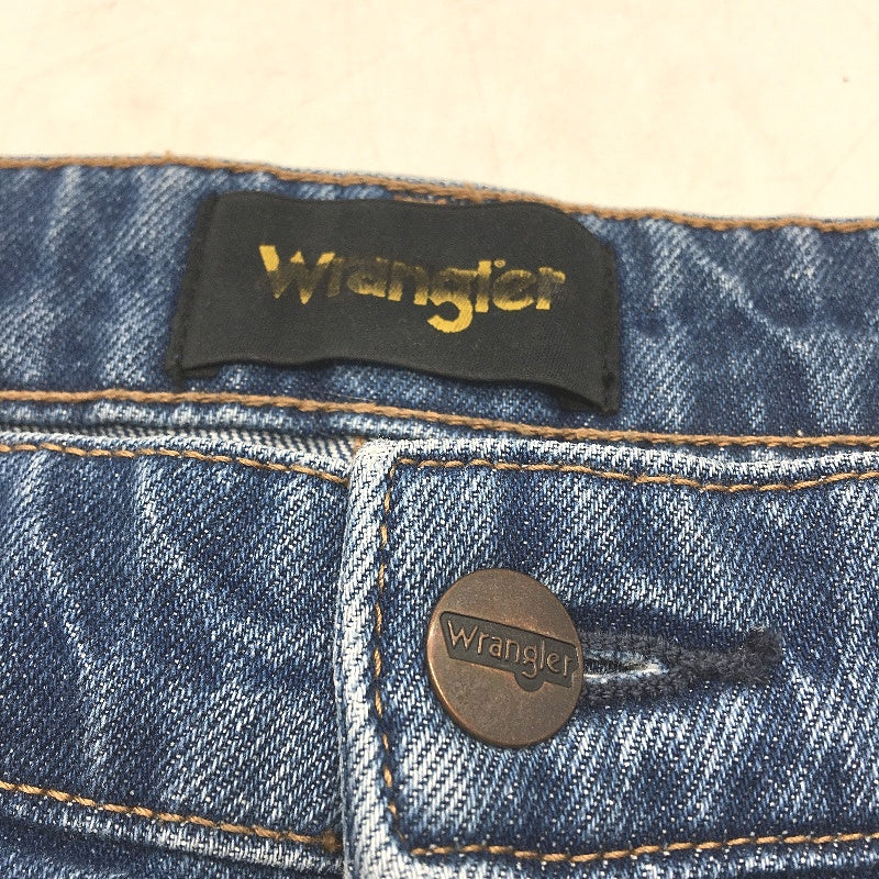 Wrangler Button Fly Eazy Straight Blue Wash Denim Jeans Mens Size 32 NEW