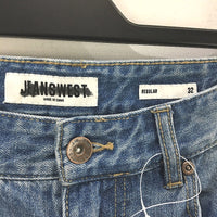 Jeanswest Blue Washed Look Regular Fit Long Leg Denim Shorts Mens Size 32 NEW